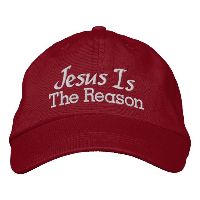 VERKAUF! Jesus ist der Grund Bestickte Baseballkappe (Vorderseite)