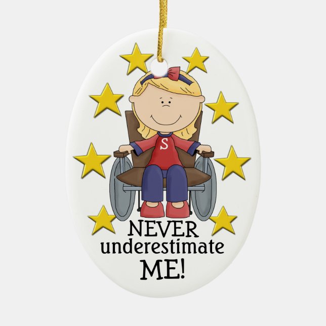 VERKAUF! ME nie unterschätzen - SRF Keramik Ornament (Vorne)