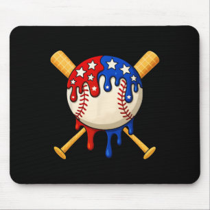 Verkauf Tropf Eiscreme 4. Juli USA-Flagge Mousepad