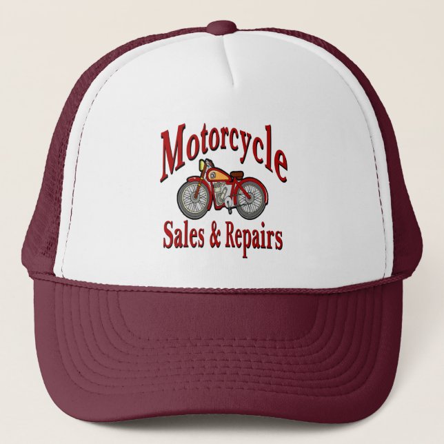 Verkauf und Reparatur von Motorrädern Truckerkappe (Vorderseite)