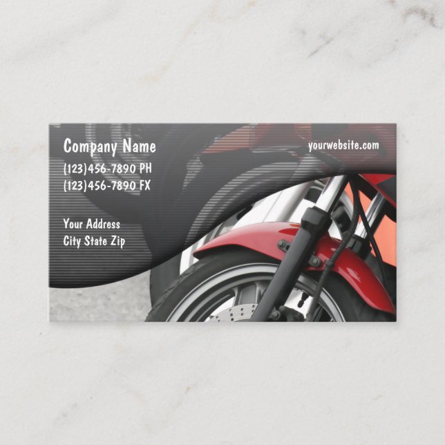 Verkauf und Service von Motorrädern Visitenkarte (Vorderseite)