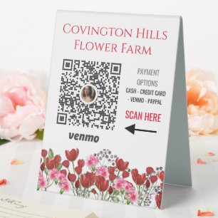 Verkauf von Blume Farm Venmo Pay Hier Unterschreib Tischaufsteller