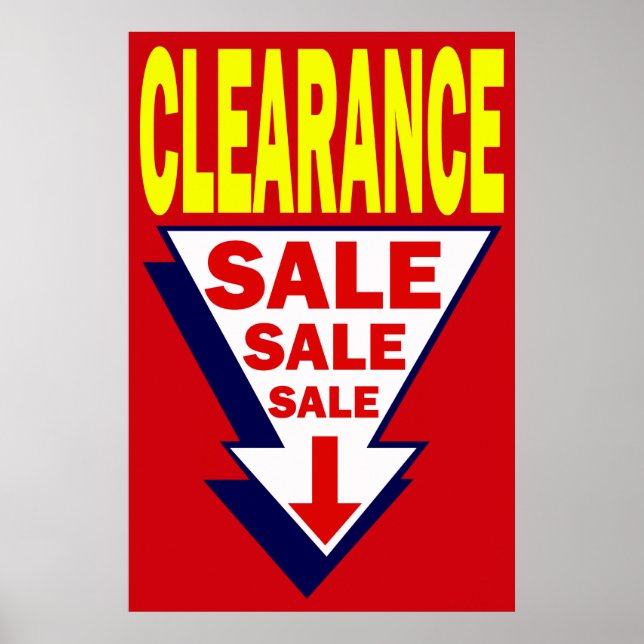 VERKAUF VON CLEARANCE POSTER (Vorne)