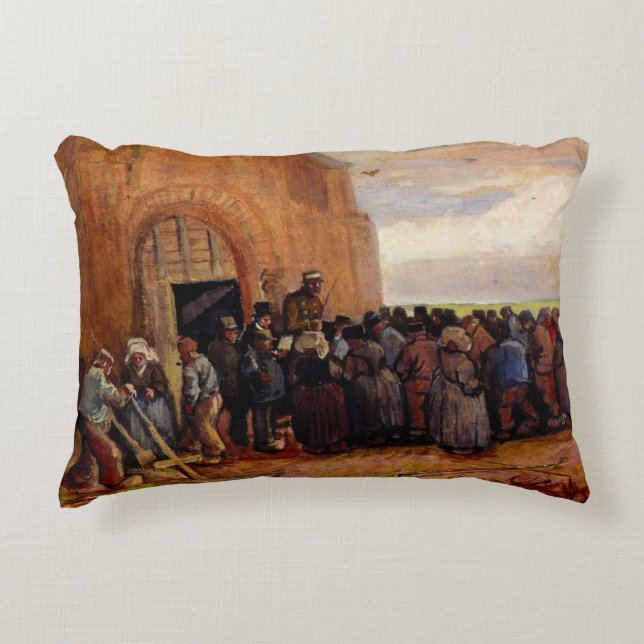 Verkauf von Gebäude Scrap von Vincent van Gogh Dekokissen (Vorderseite)
