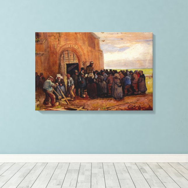 Verkauf von Gebäude Scrap von Vincent van Gogh Leinwanddruck (Insitu (Holzboden))