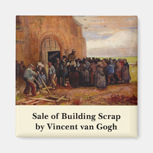 Verkauf von Gebäude Scrap von Vincent van Gogh Magnet (Vorne)