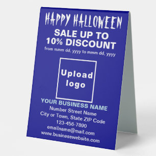 Verkauf von Halloween-Unternehmen auf Blue Table S Tischaufsteller