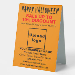 Verkauf von Halloween-Unternehmen auf Orange-Tafel Tischaufsteller