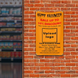 Verkauf von Halloween-Unternehmen auf orangefarben Banner