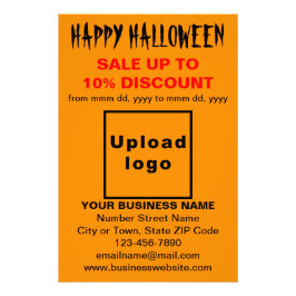 Verkauf von Halloween-Unternehmen in Orange Color Fotodruck