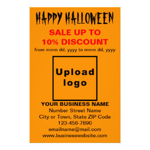 Verkauf von Halloween-Unternehmen in Orange Color Fotodruck