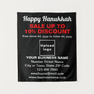 Verkauf von Hanukkah an schwarzen Tapisserien Wandteppich