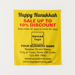 Verkauf von Hanukkah auf gelbem Band Wandteppich