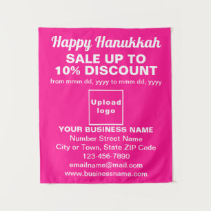 Verkauf von Hanukkah auf rosa Tapisserie Wandteppich