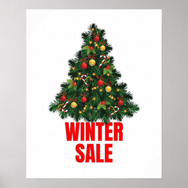 Verkauf, Winterverkauf, Weihnachtsverkauf Poster (Vorne)