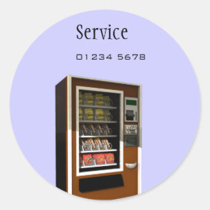 Verkaufäutomatservice-Umbau Runder Aufkleber