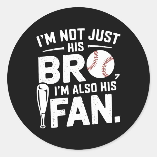 Verkaufe Bruder, ich bin nicht nur sein Bro Ich bi Runder Aufkleber (Vorderseite)