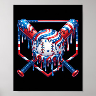 Verkaufe Drip-Amerikanische Flagge für Jungen Kind Poster