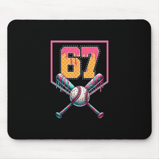 Verkaufe Drip Nummer 67 Spieler Oder 67. Geburtsta Mousepad (Vorne)