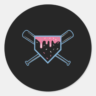 Verkaufe Home Plate Eisdrip mit Streuseln für  Runder Aufkleber
