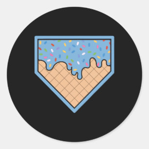 Verkaufe Home Plate Eisdrip mit Streuseln für Runder Aufkleber