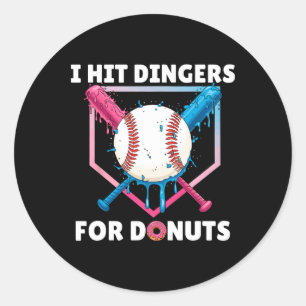 Verkaufe ich treffen Dingers für Donuts Funny Donu Runder Aufkleber