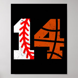 Verkaufe Sketll Nummer 14 Trikot Lustig 14. Geburt Poster