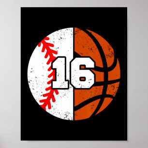 Verkaufe Sketll Nummer 16 Trikot Lustiges 16. Gebu Poster