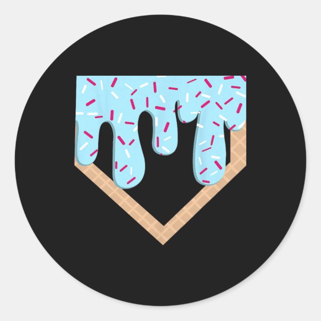 Verkaufen Sie Ice Cream Driving Sell Zuhause Plate Runder Aufkleber (Vorderseite)