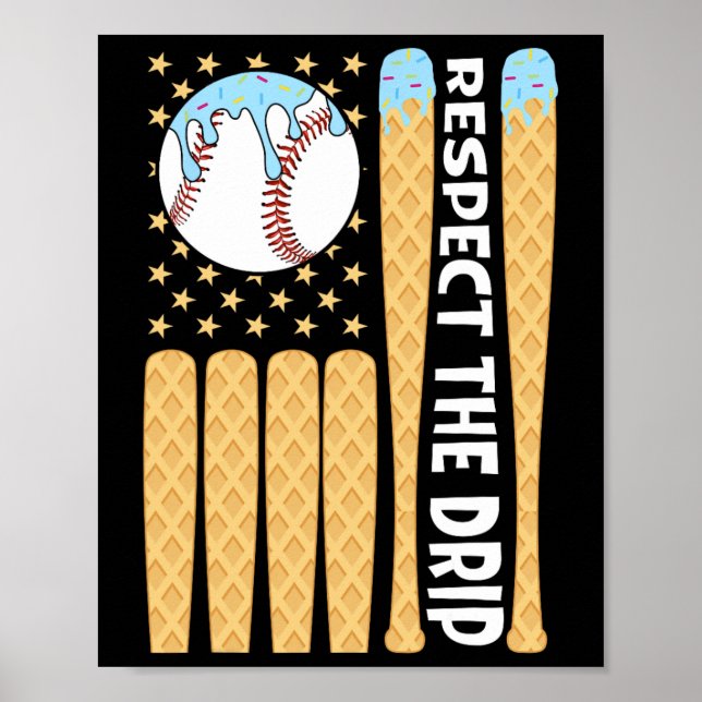Verkaufen Sie Tropfen Boys Ice Cream American Flag Poster (Vorne)