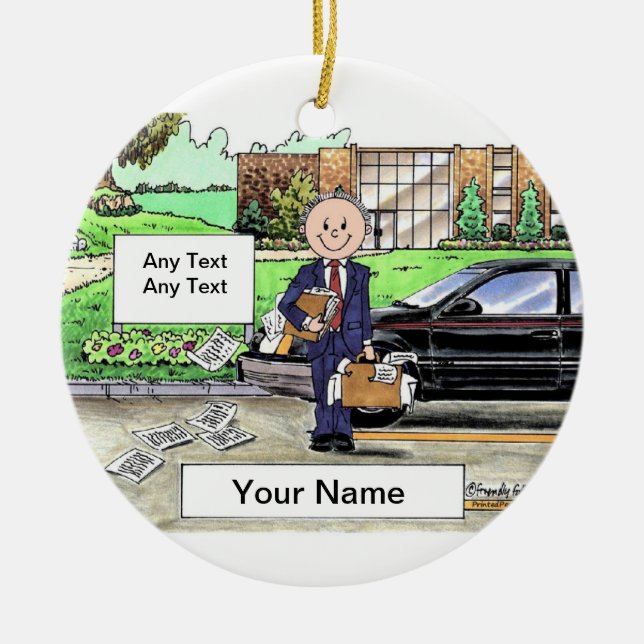 Verkäufer — männlich keramik ornament (Vorne)