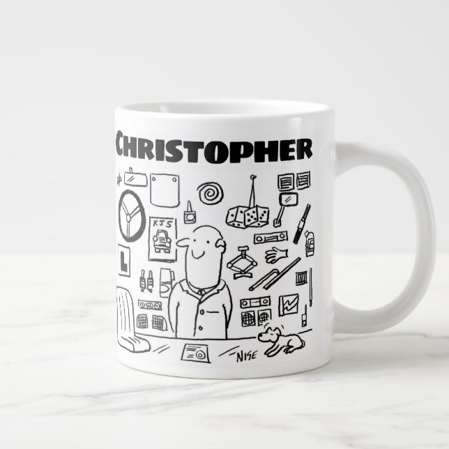 Verkäufer von Autoteilen und Autozubehör Jumbo-Tasse (Rechts)