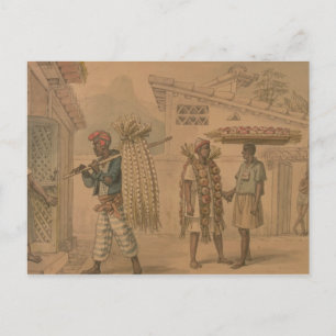 Verkäufer von Knoblauch und Zwiebeln, 1826 (g/c au Postkarte