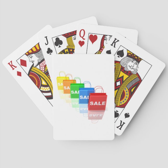 Verkaufs-Einkaufstaschen-Spielkarten Spielkarten (Rückseite)