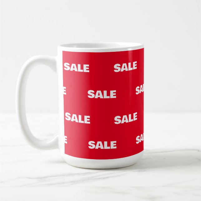 VERKAUFSABGABE FÜR DIE TASSE DES GESCHÄFTS (Links)