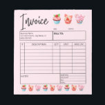 Verkaufsformular für BäckereiRechnungen Notizblock<br><div class="desc">Bakery Invoice Sales Form erhalten Konditorei Cupcake Notepad</div>