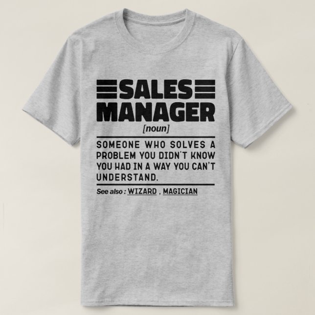 Verkaufsleiter Noun Shop Attendant Humoroke Joke T-Shirt (Design vorne)