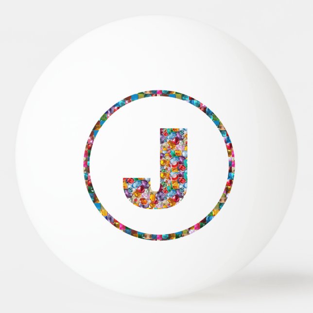 VERKAUFSPREIS-ALPHABET-KUNST JJJ 3* Klingeln Pong Tischtennisball (Rückseite)