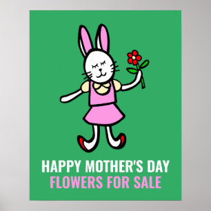 Verkaufsschild für Blumen, Maßgeschneiderter Mutte Poster