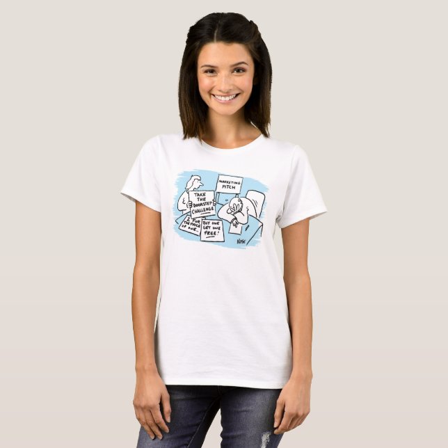 Verkaufsstelle für Werbung T-Shirt (Vorne ganz)