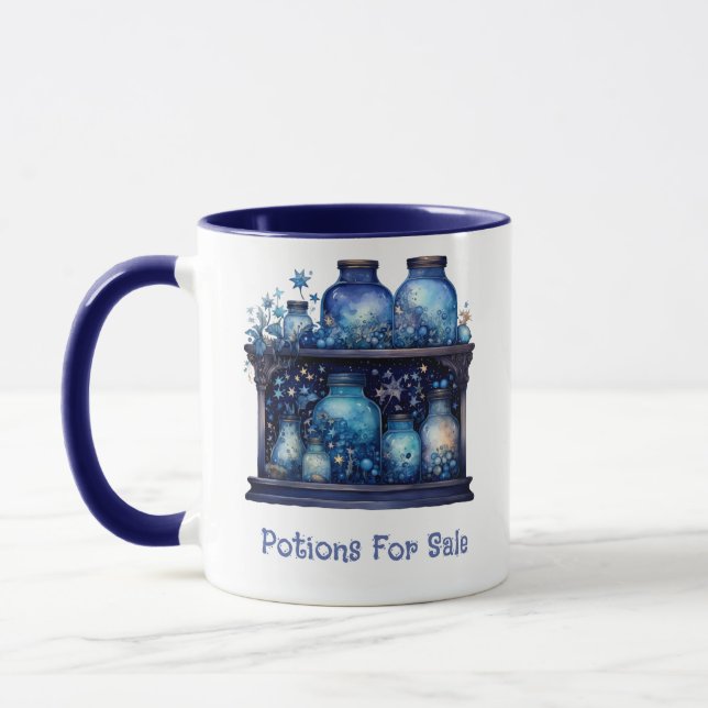 Verkaufstrübe für zeitgenössisches Blau und Weiß H Tasse (Links)