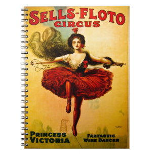 verkauft Floto Wire Dancer Circus Princess Victori Notizblock