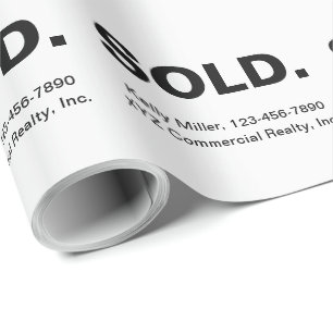 VERKAUFT Immobilienmarketing Minimalistisches Be Geschenkpapier