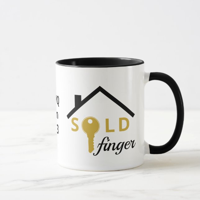 VERKAUFTE FINGER Spaß Real Anwesen Agent Realtor Tasse (Rechts)