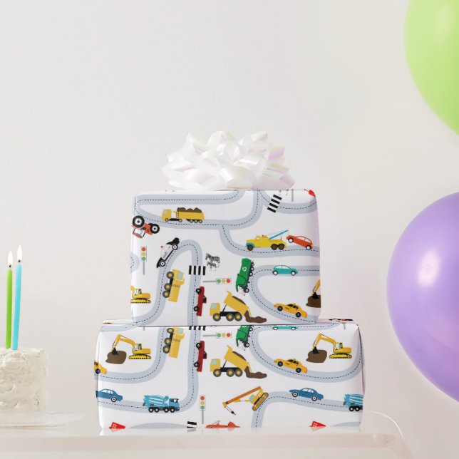 Verkehr von Personenkraftwagen Geschenkpapier (Partygeschenke)
