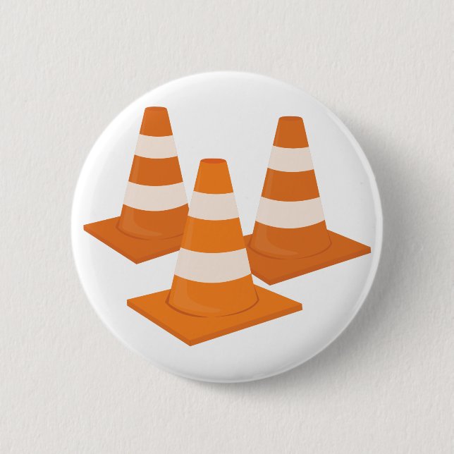 Verkehrs-Kegel Button (Vorderseite)