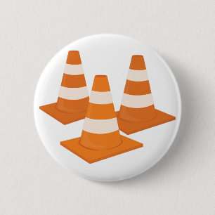 Verkehrs-Kegel Button