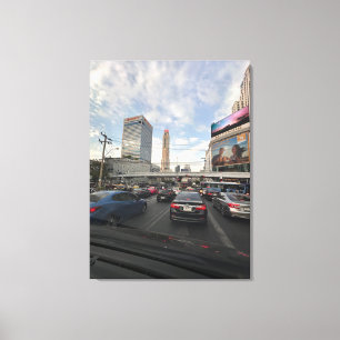 Verkehrs-Leben in der Fotografie-Leinwand von Bang Leinwanddruck