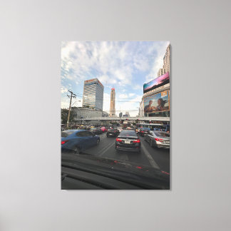 Verkehrs-Leben in der Fotografie-Leinwand von Bang Leinwanddruck