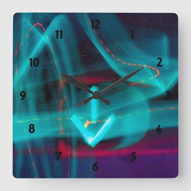 Verkehrs-Pfeil-Gewohnheits-Uhr Quadratische Wanduhr (Vorderseite)